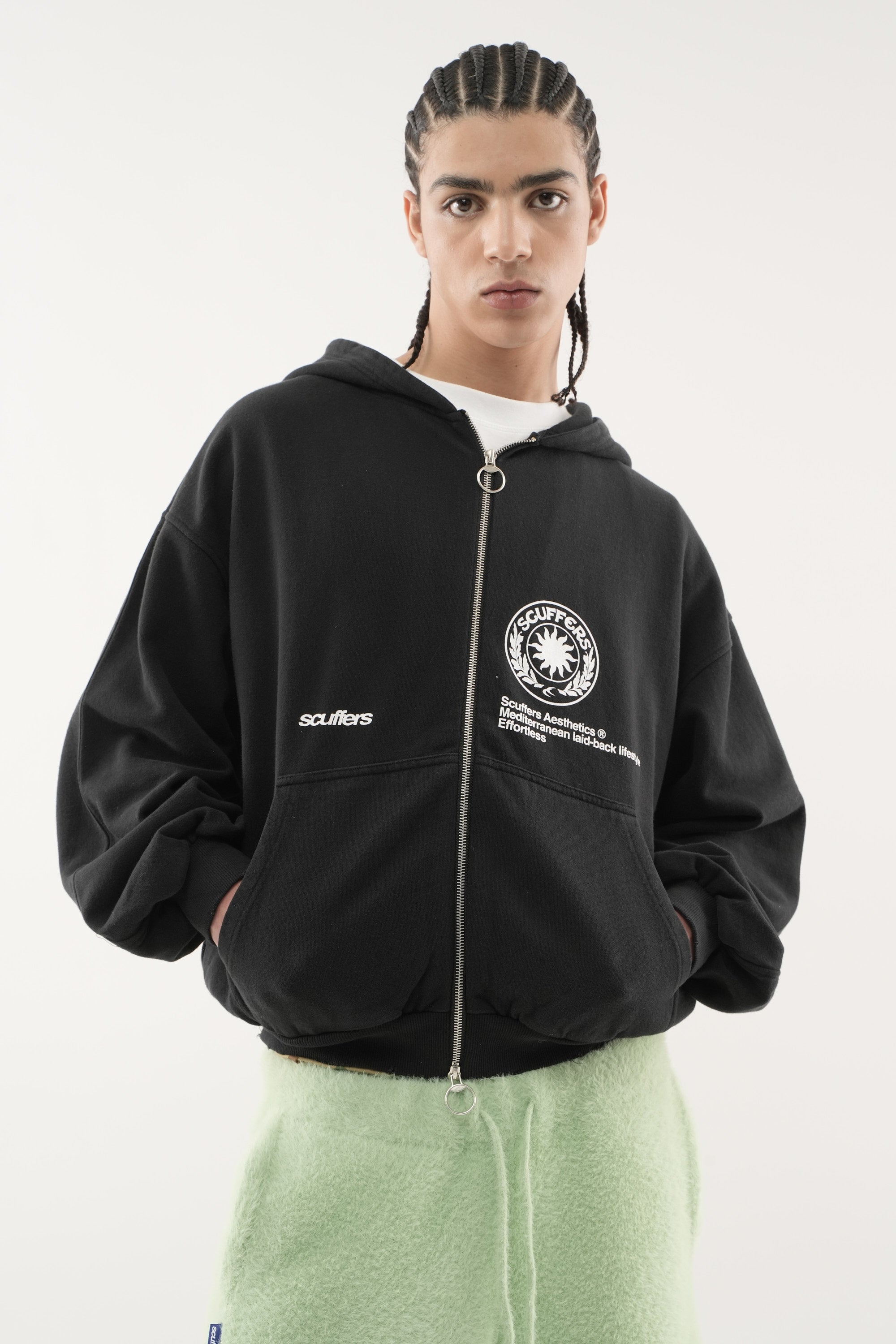Champ Black Zipped Hoodie