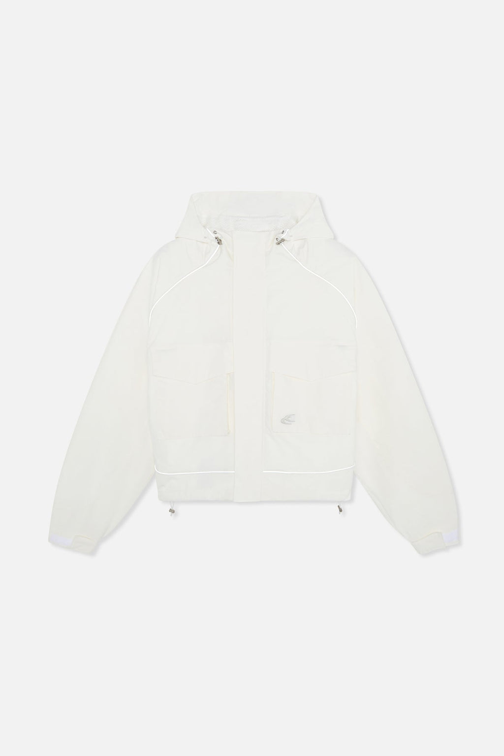 Essential White Windbreaker
