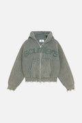 Buzz Dusty Green Knit Zipper