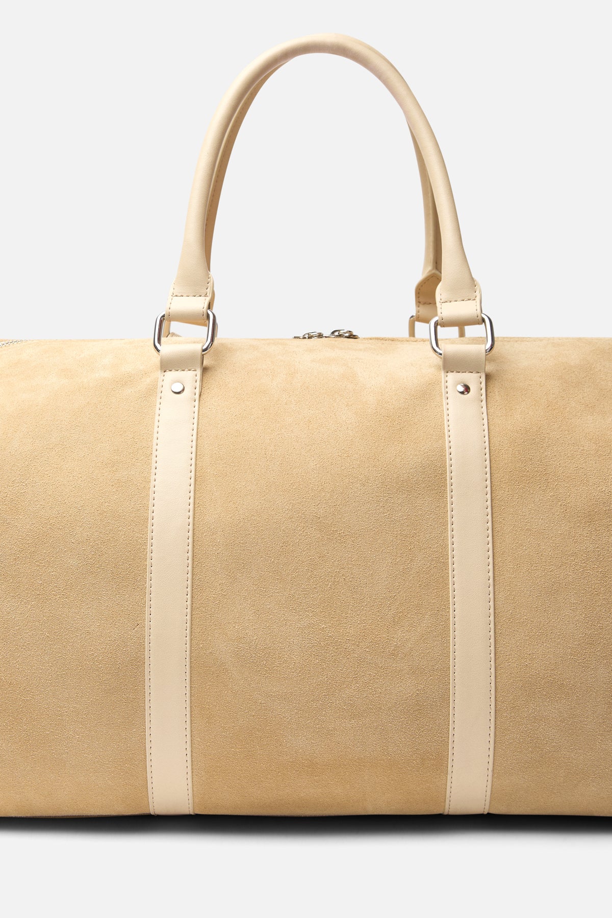 Suede Ecru Duffle Bag