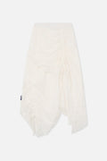 Asymmetric Lace White Skirt
