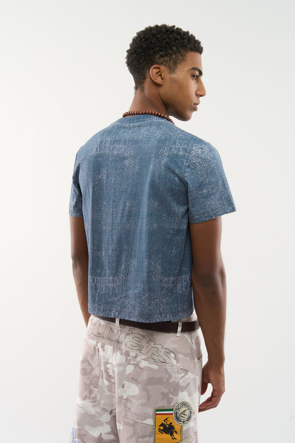 Crocodile Navy Fitted T-Shirt