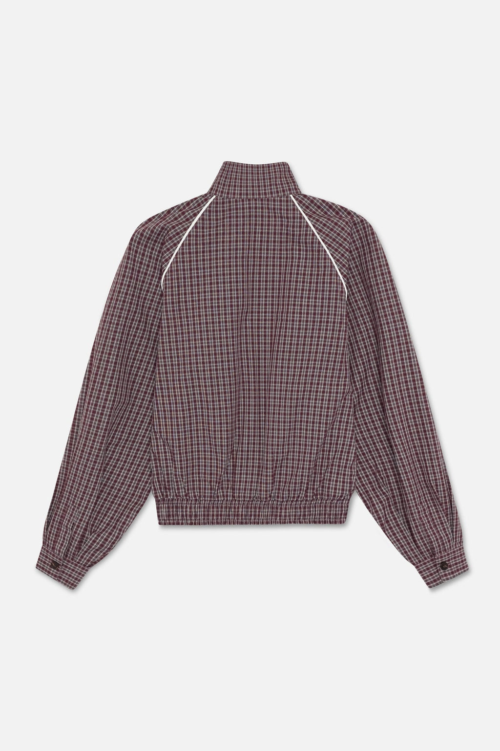 Chamise Checkered Burgundy Zipper