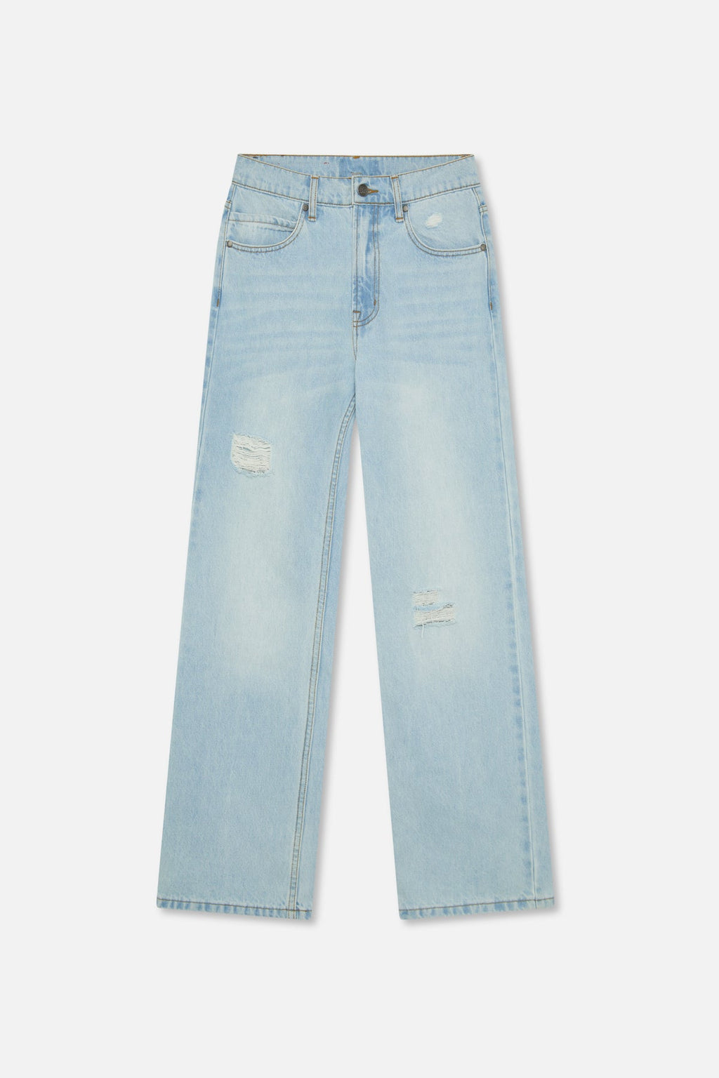 Classic Light Blue Straight Pants