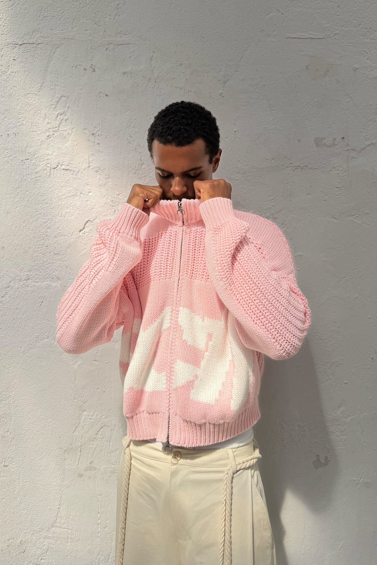 SCFF Pink Knit Zipper