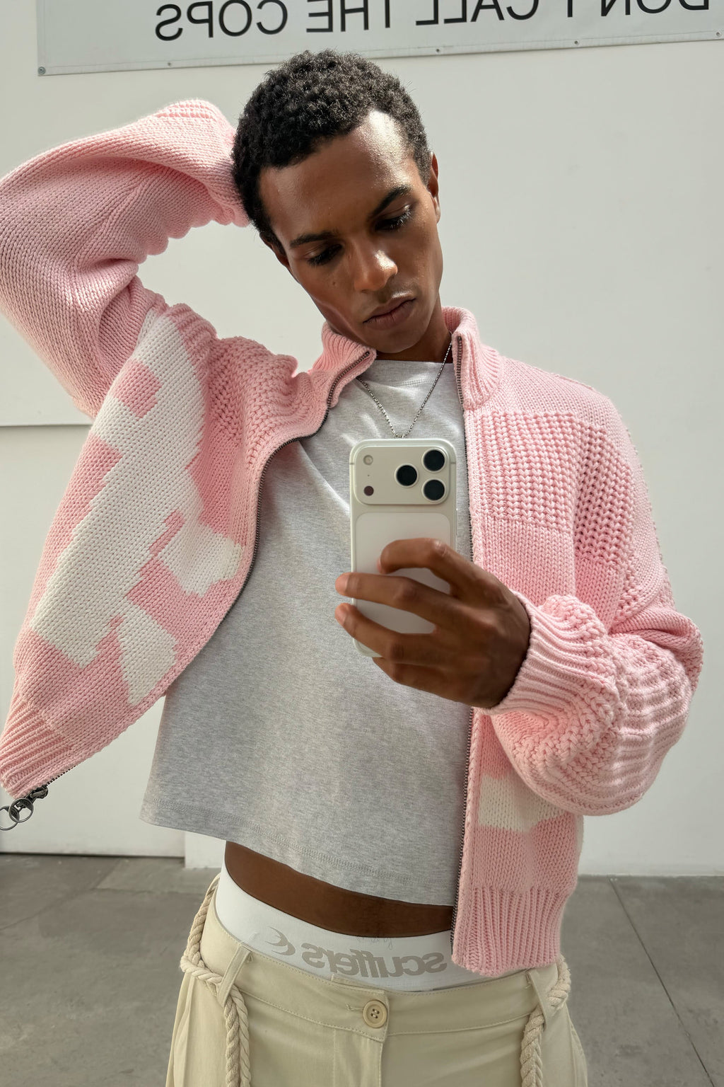 SCFF Pink Knit Zipper