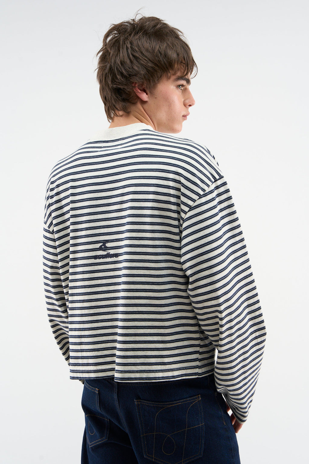 Raw Striped Navy Longsleeve