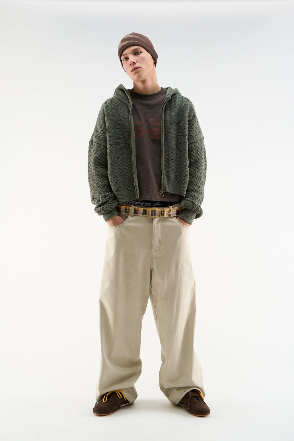 Flag Green Knit Zipper