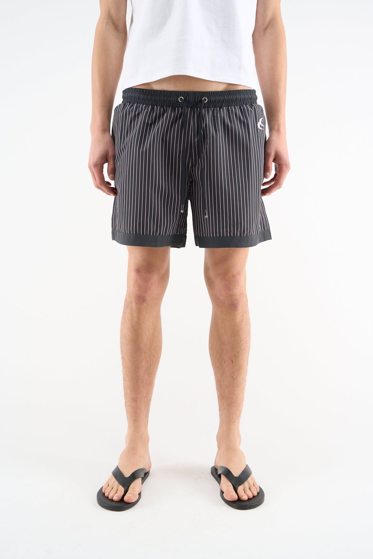 Pinstripe Black Swimpants