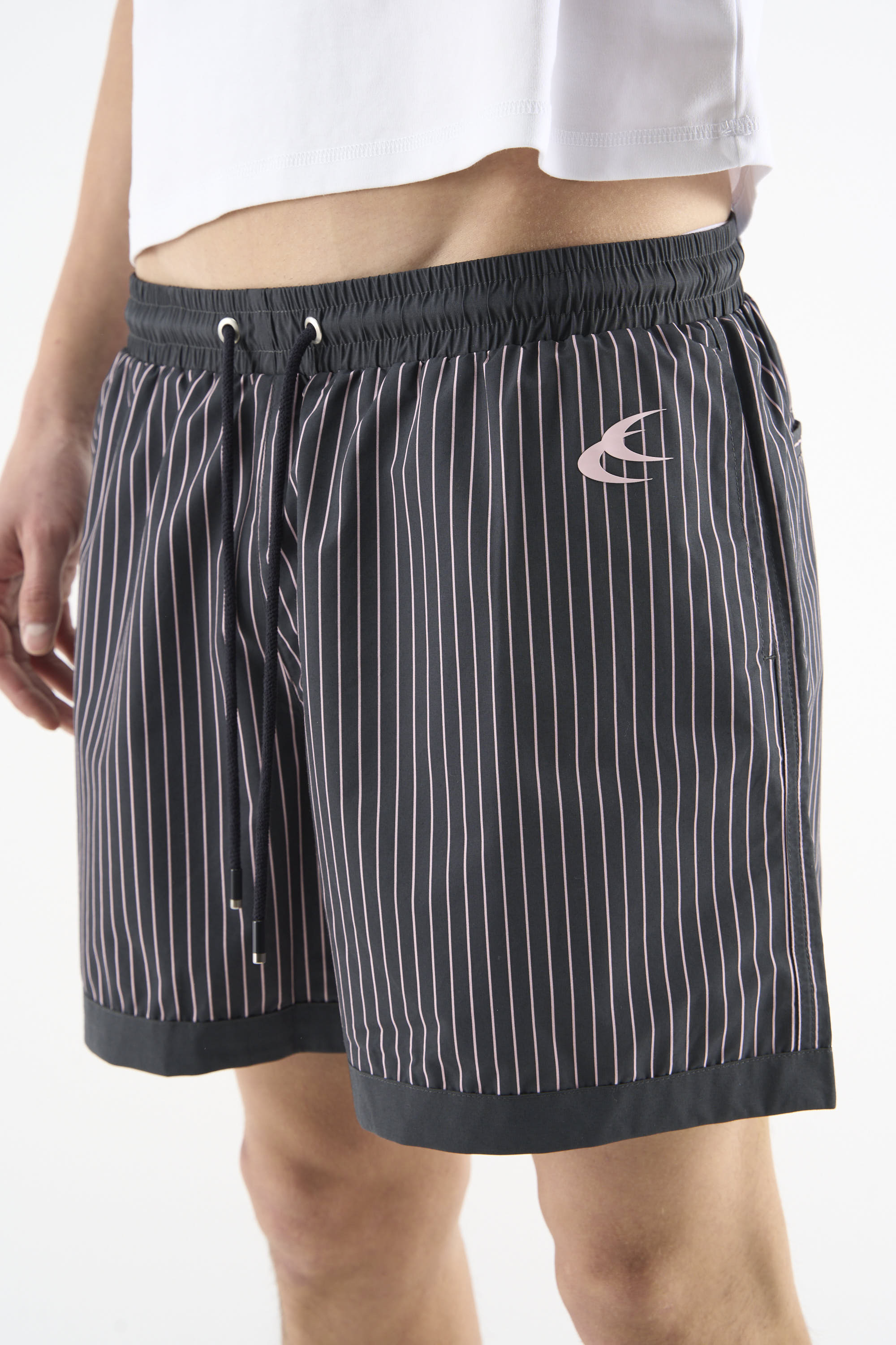 Pinstripe Black Swimpants