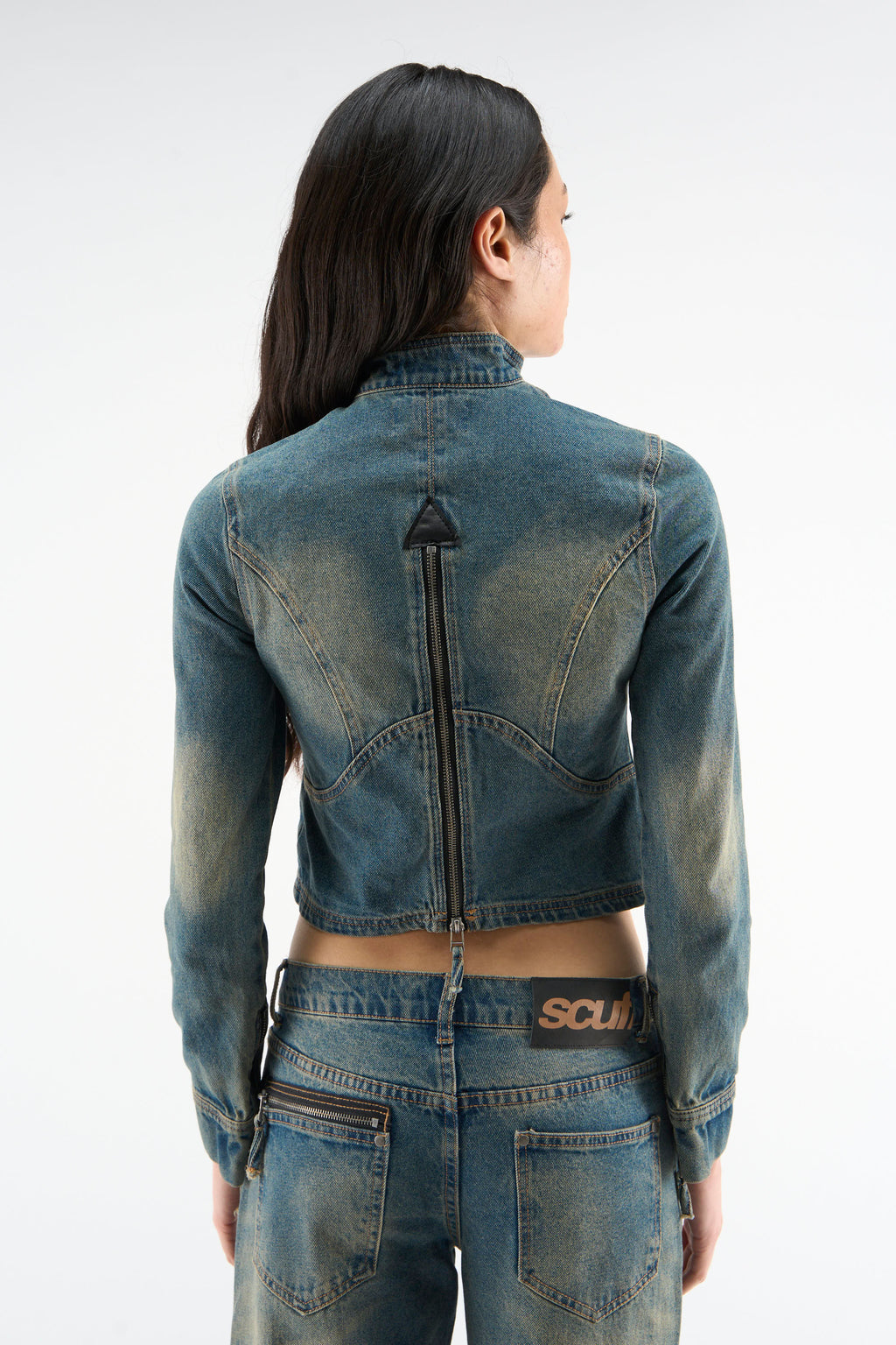 Marlen Washed Blue Jacket