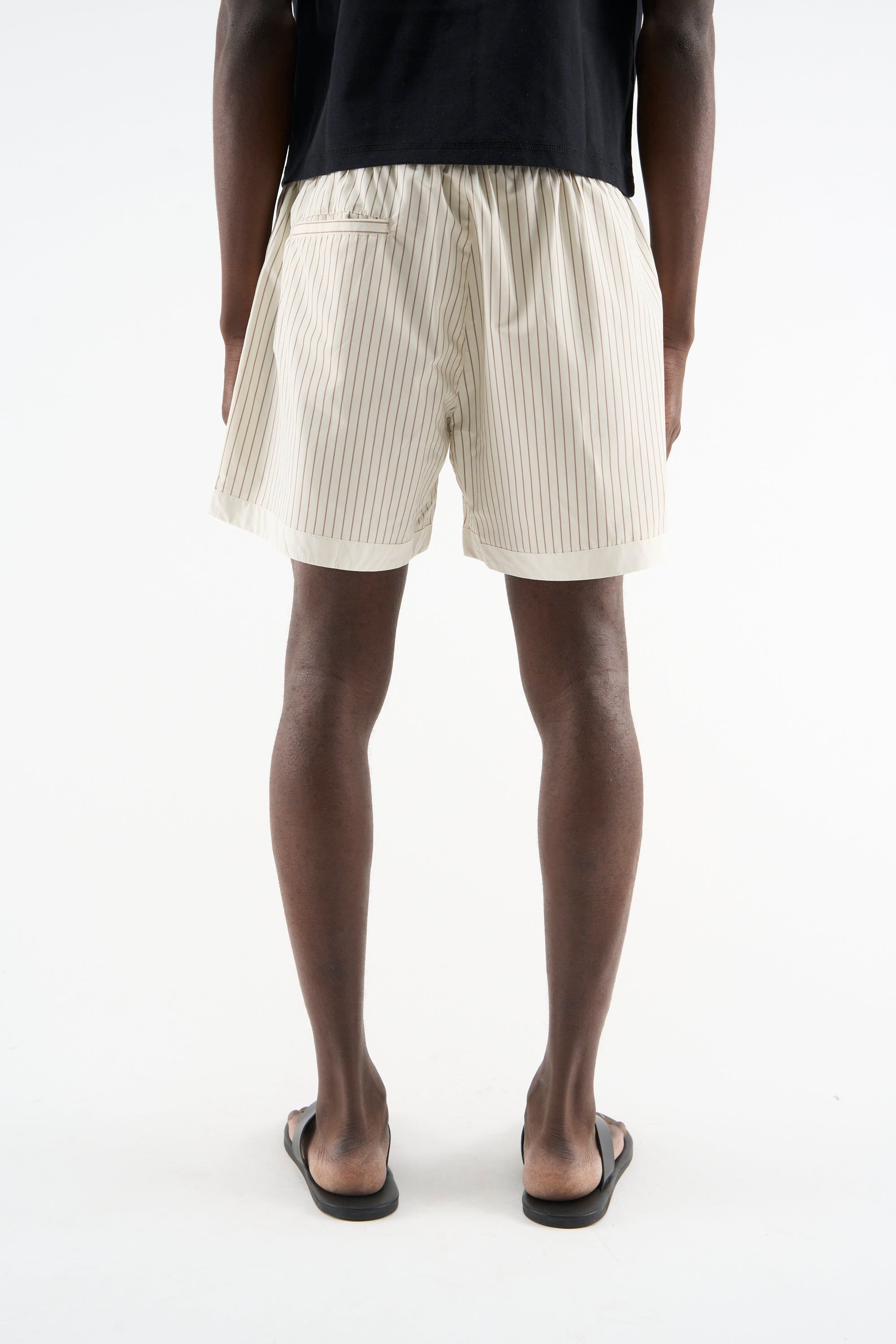 Pinstripe White Swimpants