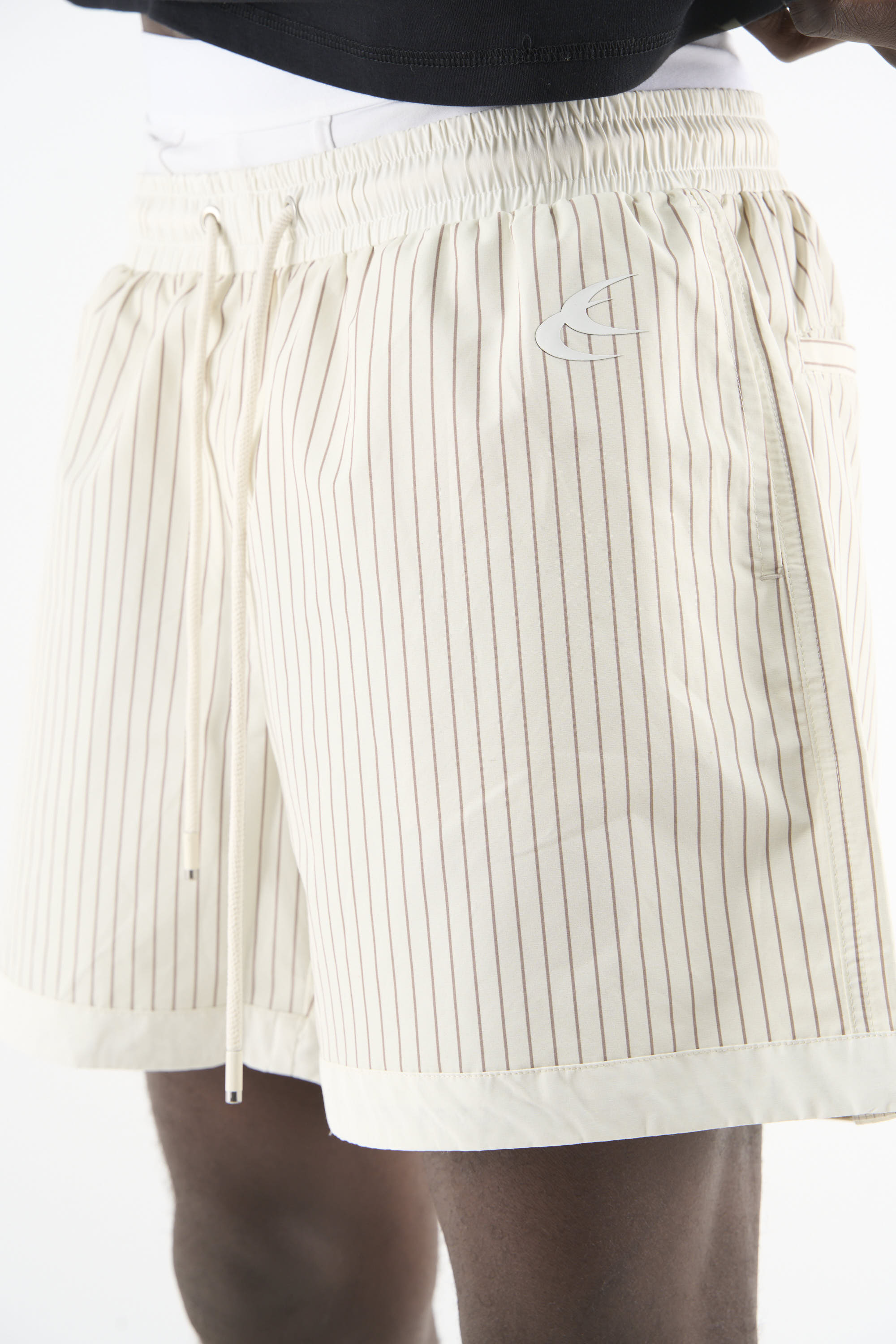 Pinstripe White Swimpants