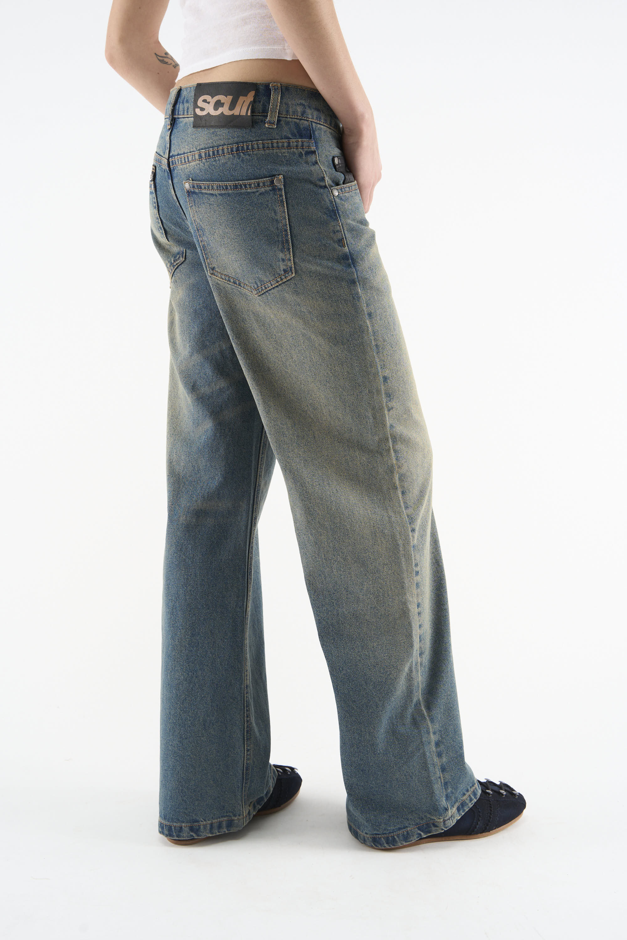 Marlen Washed Blue Pants