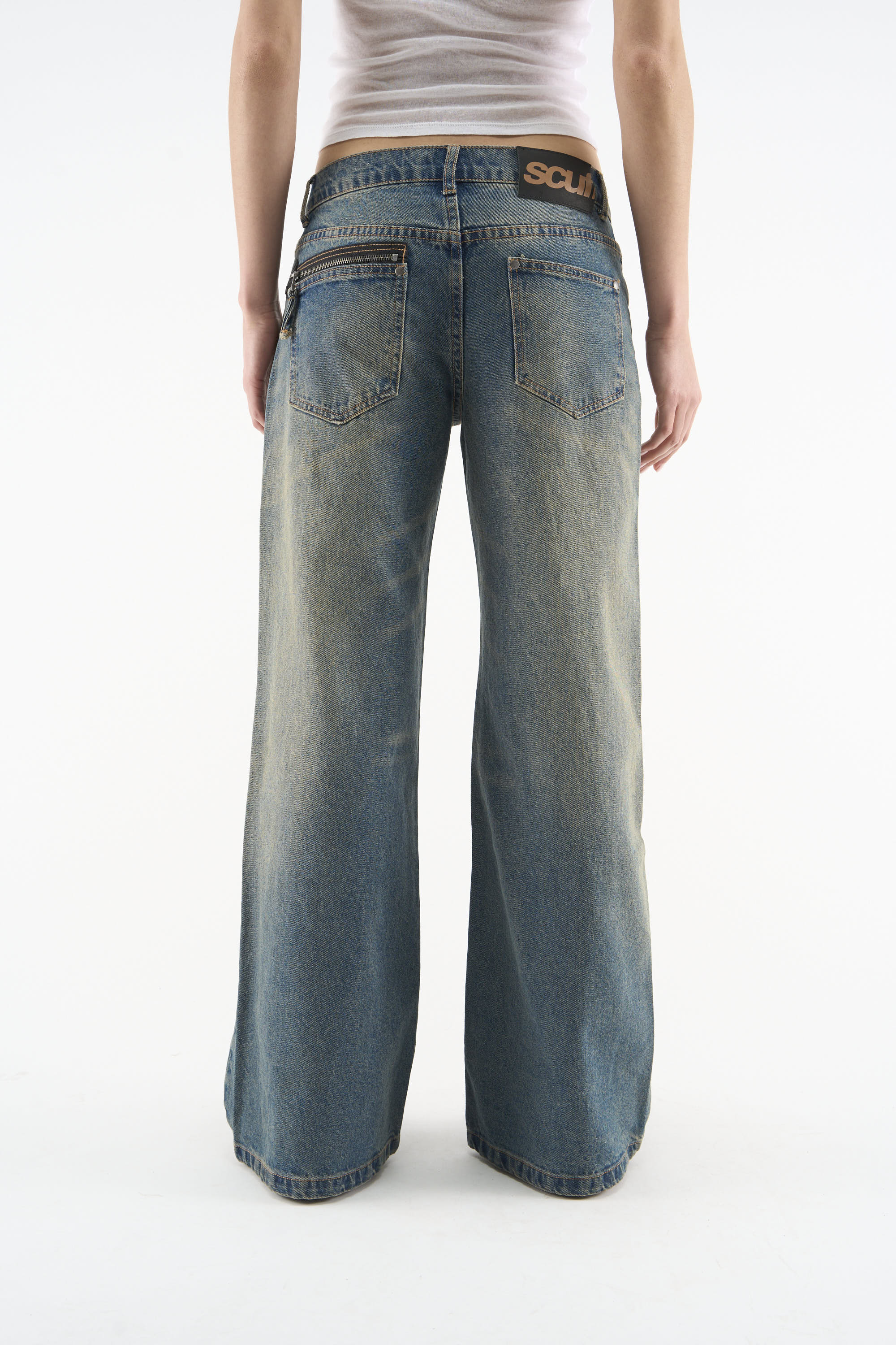 Marlen Washed Blue Pants