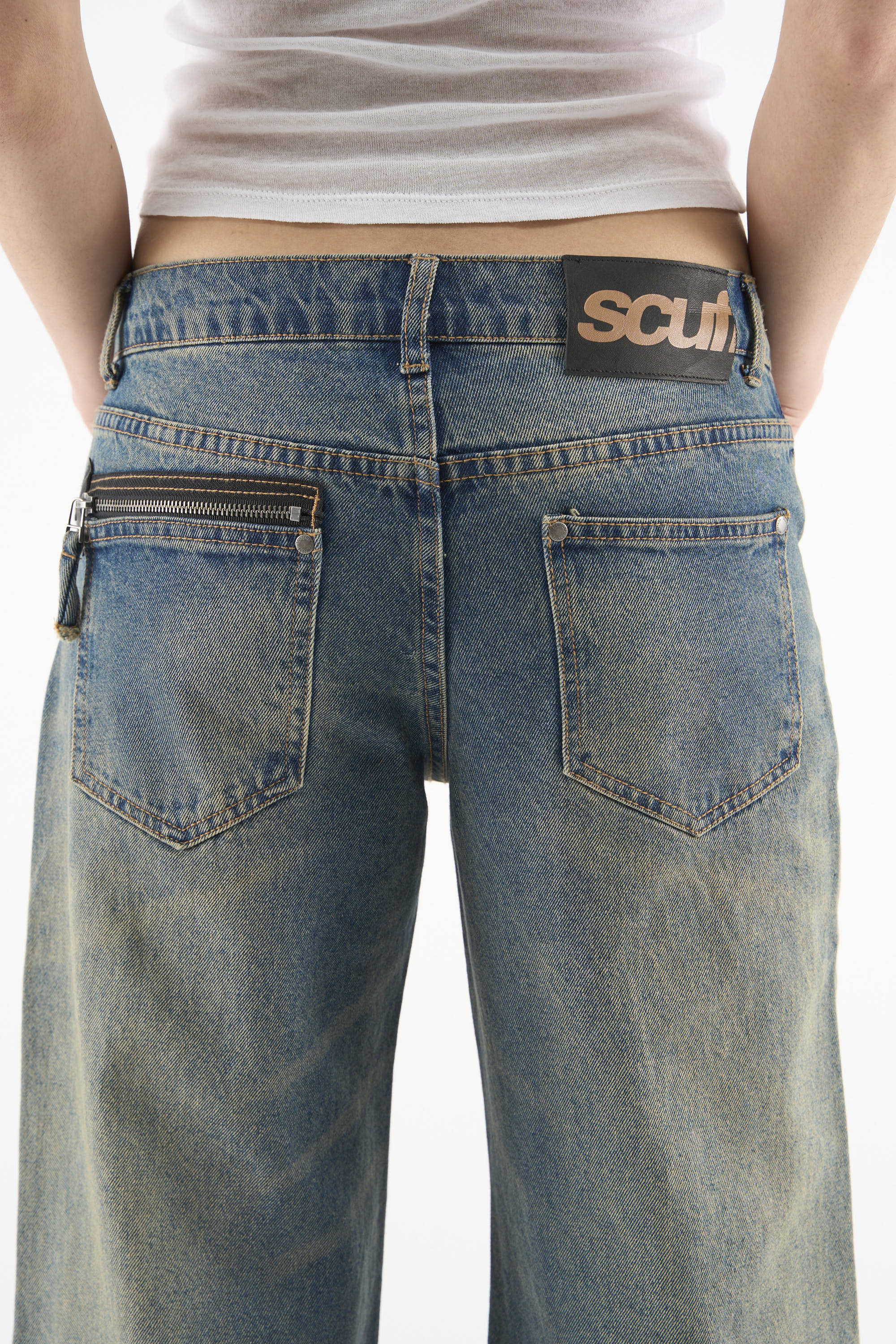 Marlen Washed Blue Pants