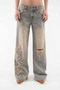 Rose Washed Blue Pants