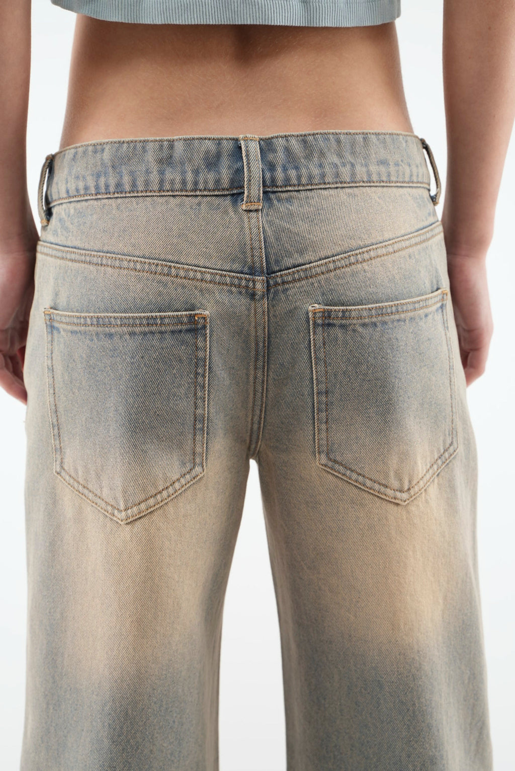 Rose Washed Blue Pants