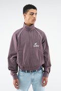 Chamise Checkered Burgundy Zipper