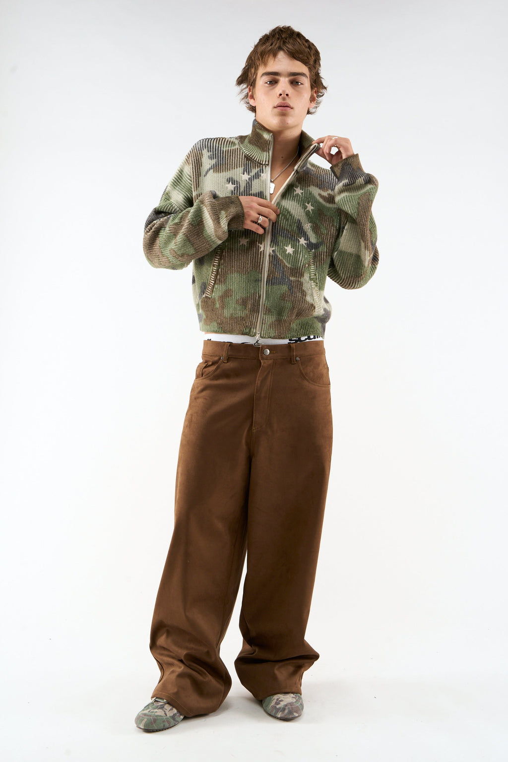 Ea Camo Knit Zipper