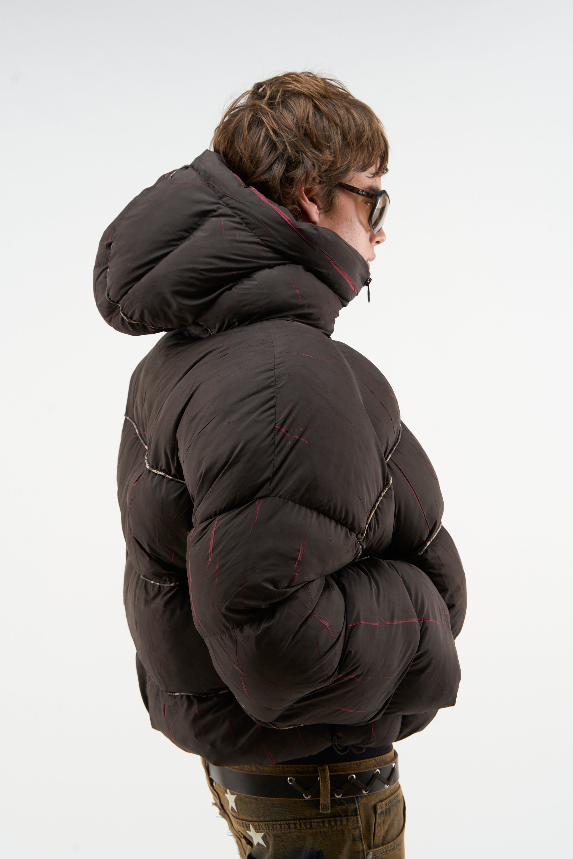 Marble Brown Puffer Jacket