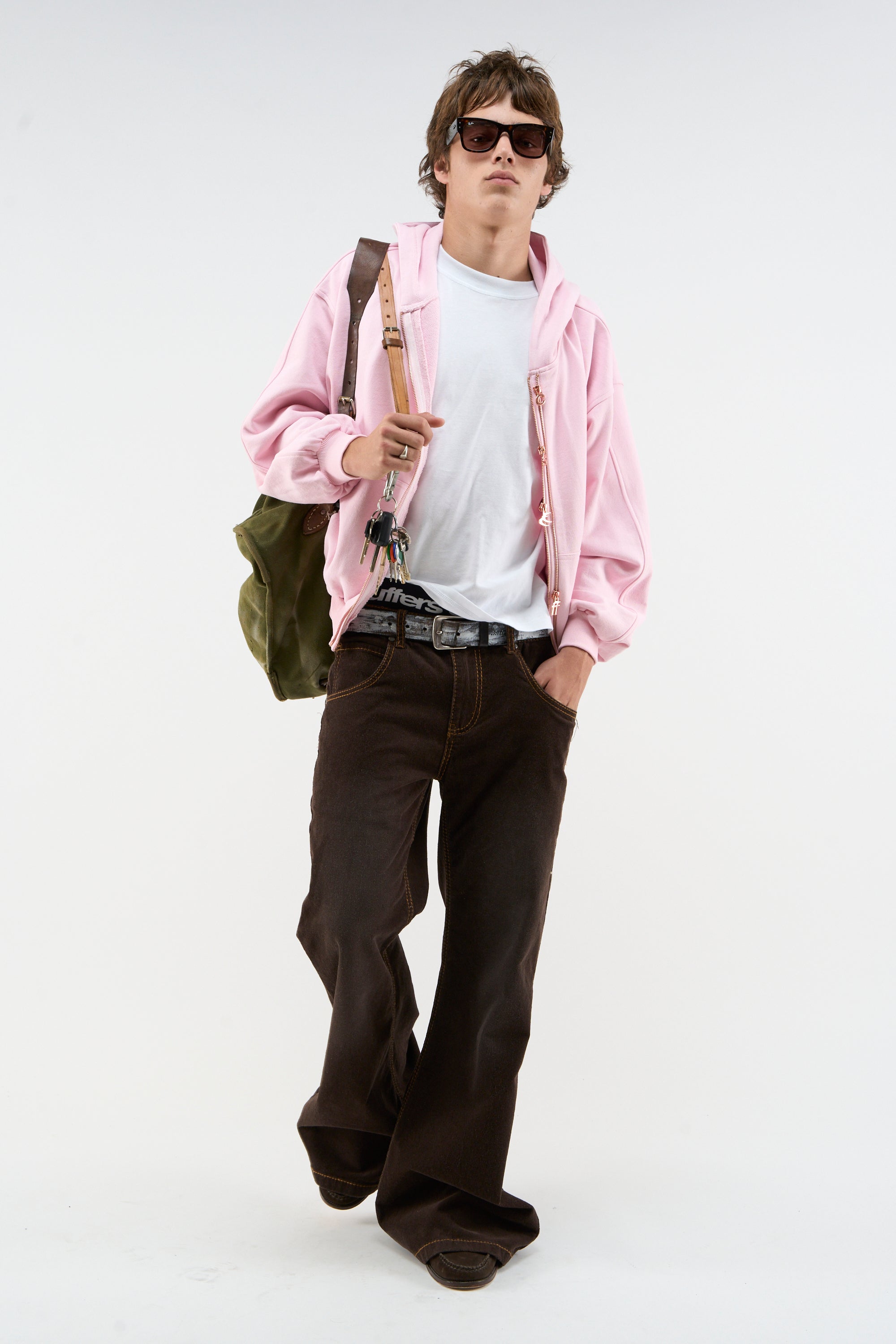 Steel Light Pink Zipper