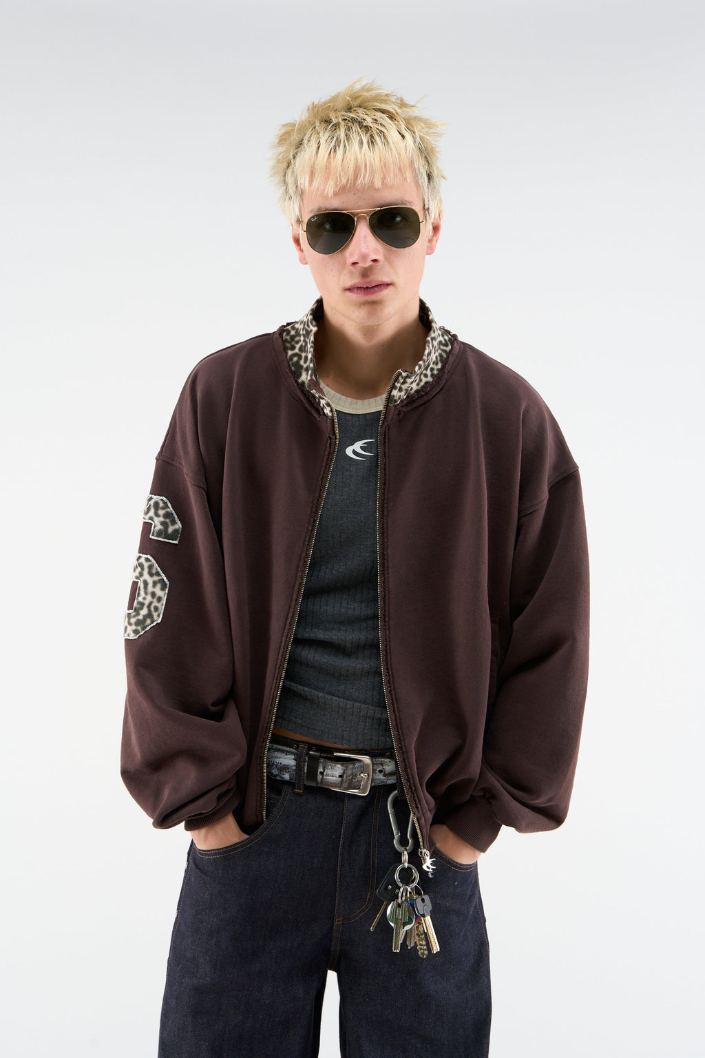 Tokiet Leopard Zipper