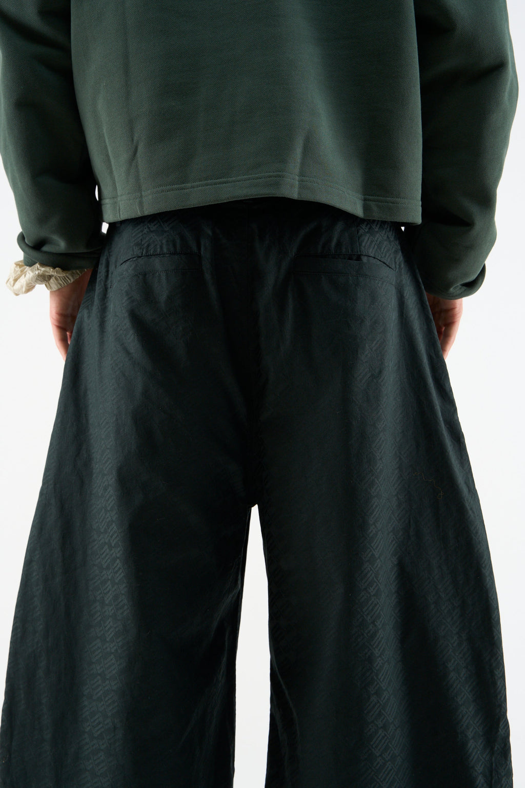 Monogram Shell Black Pants