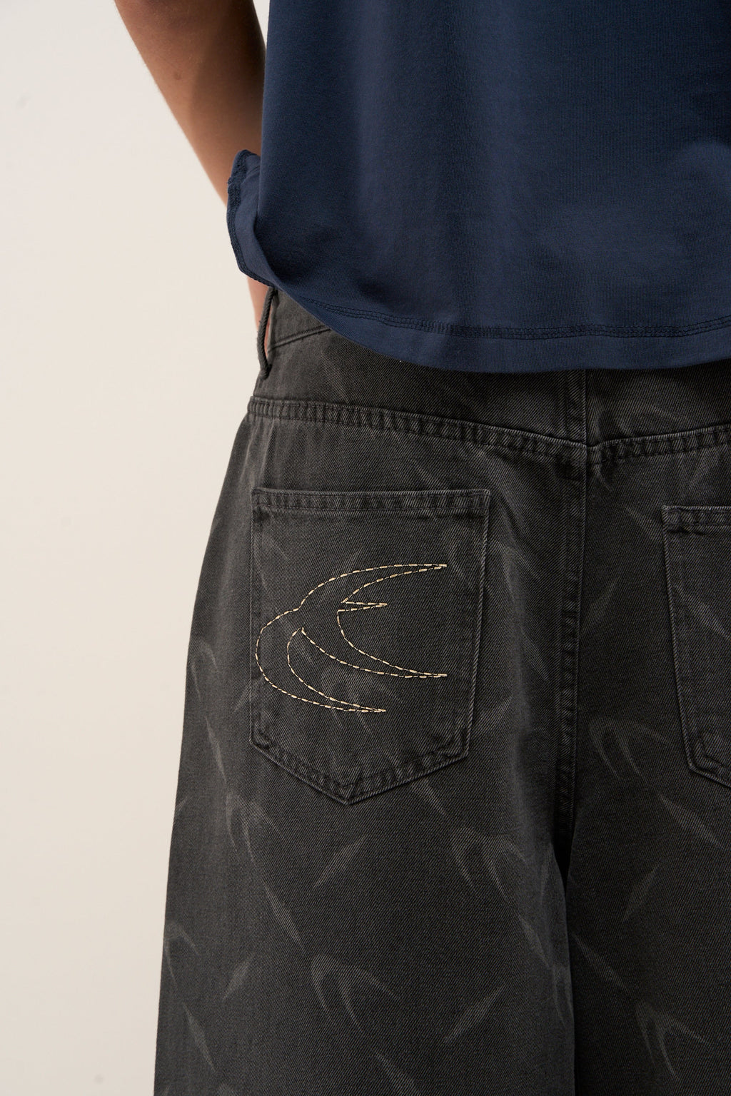 Silver Dark Jorts