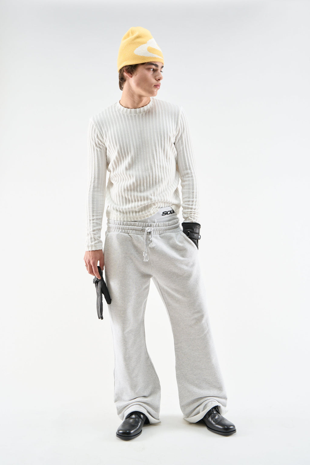 Flared Light Grey Sweatpants