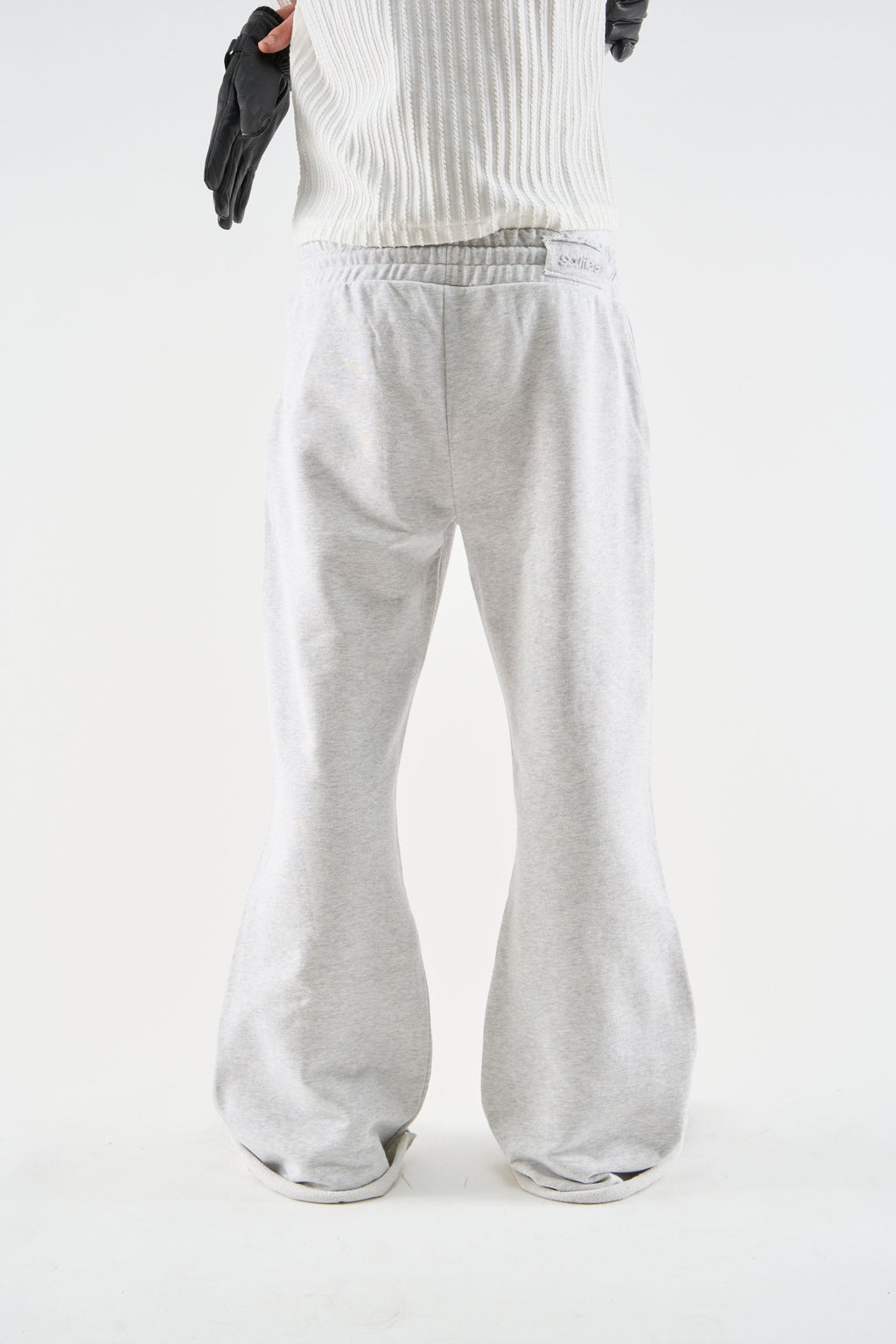 Flared Light Grey Sweatpants