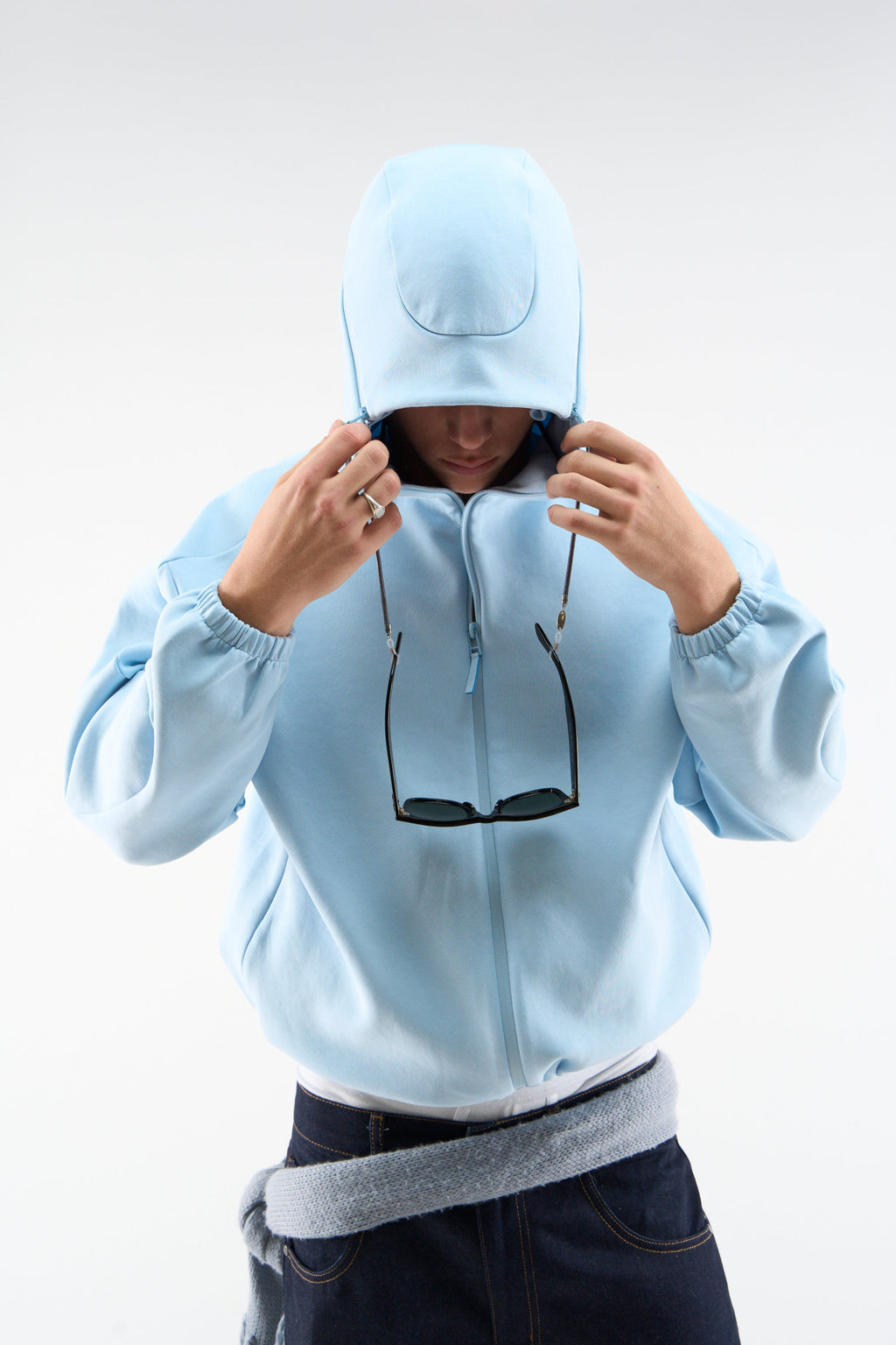 Tech Light Blue Zip