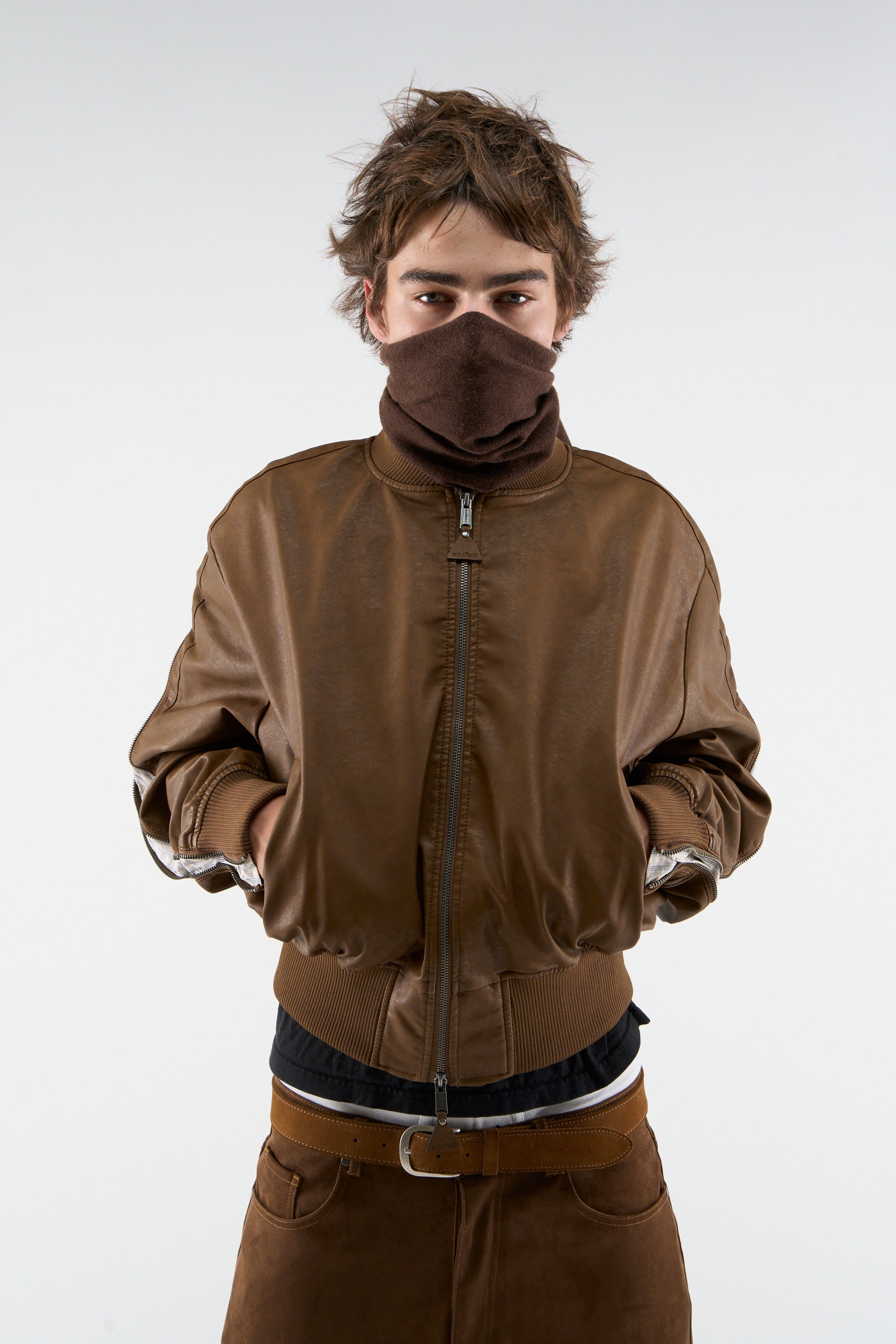 Lisbon Brown Bomber Jacket