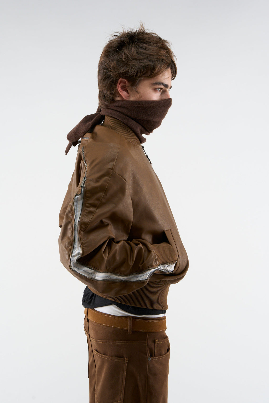 Lisbon Brown Bomber Jacket