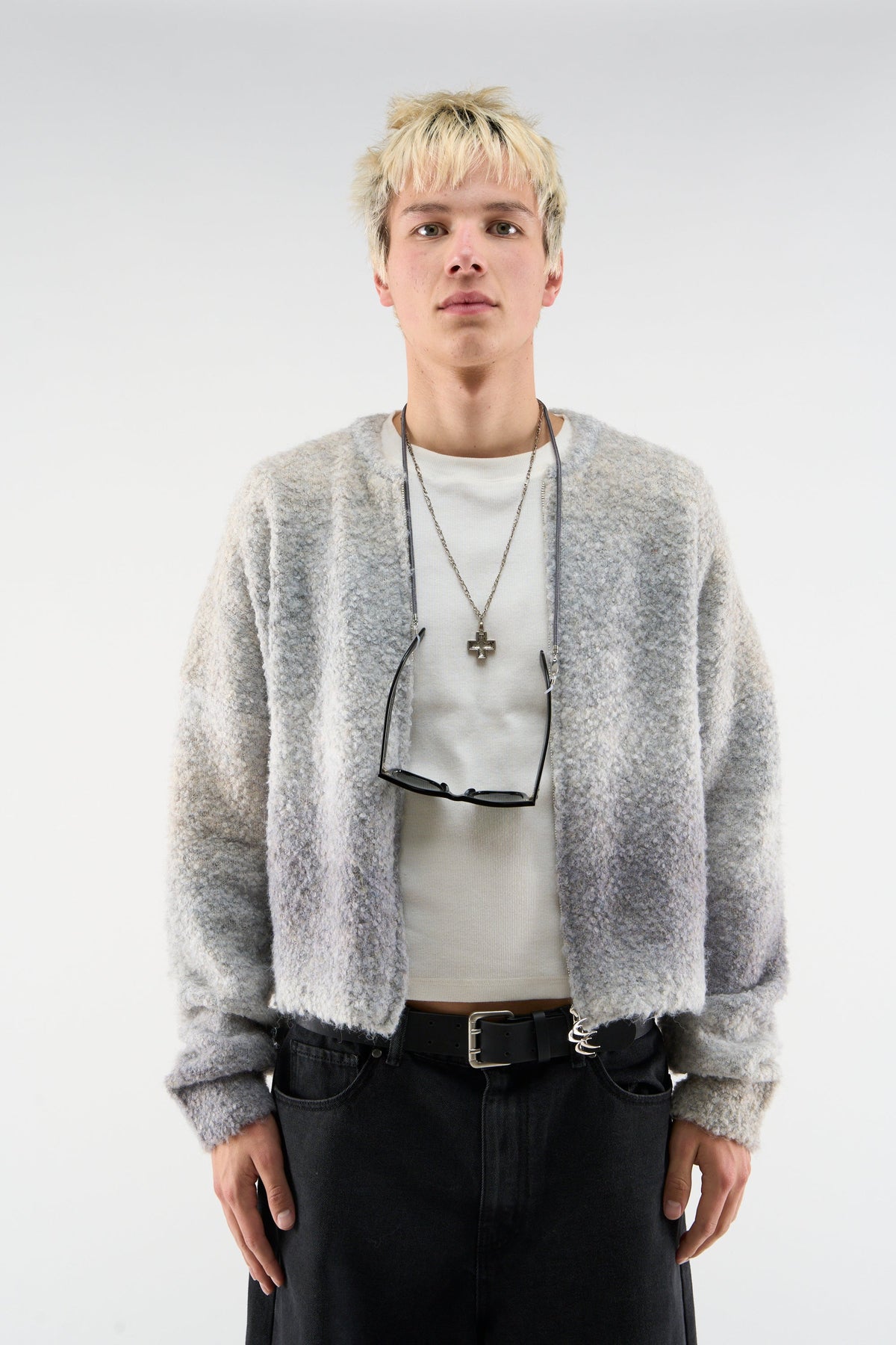 Quarter Grey Zipper Knit