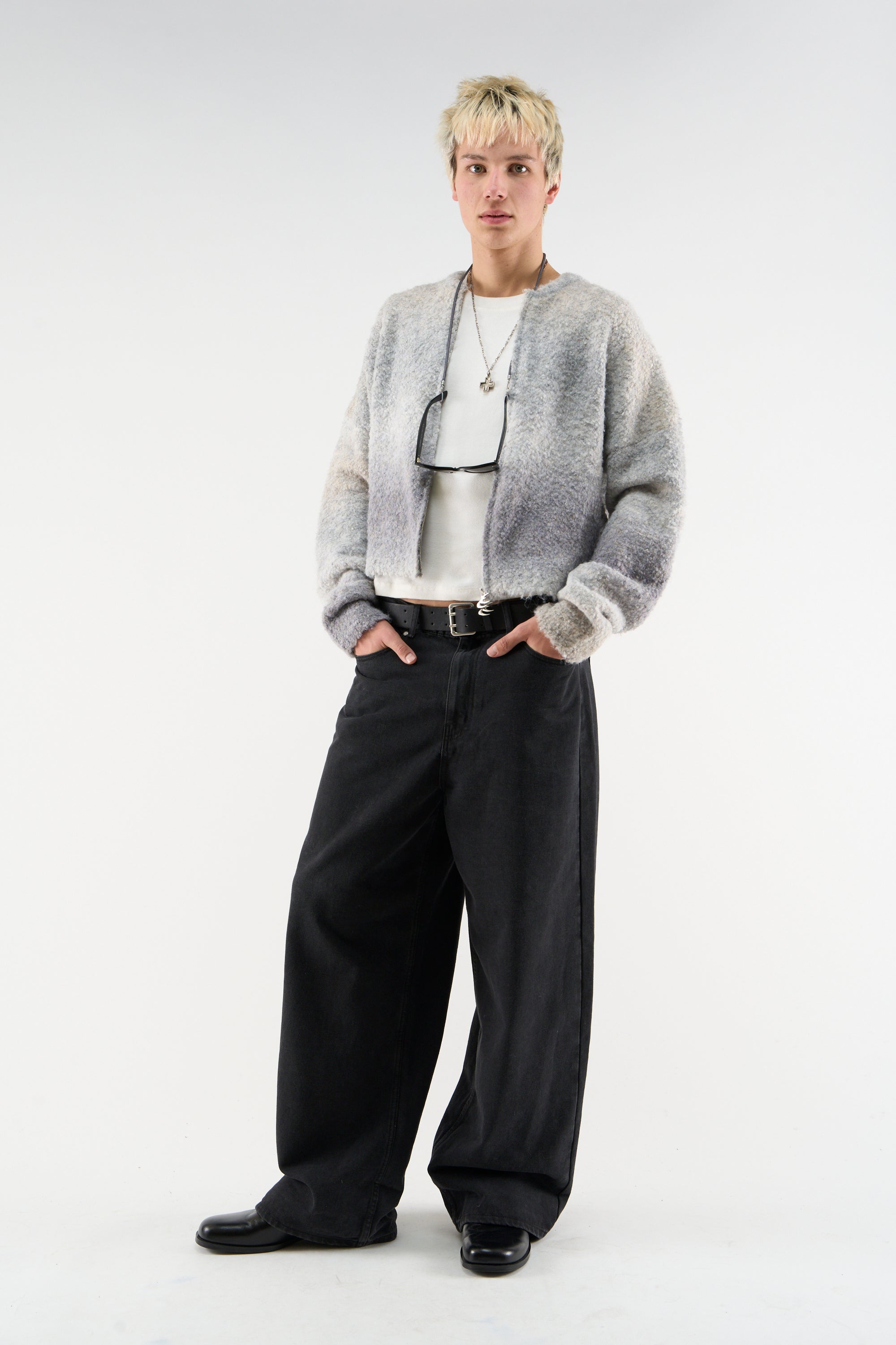 Quarter Grey Zipper Knit