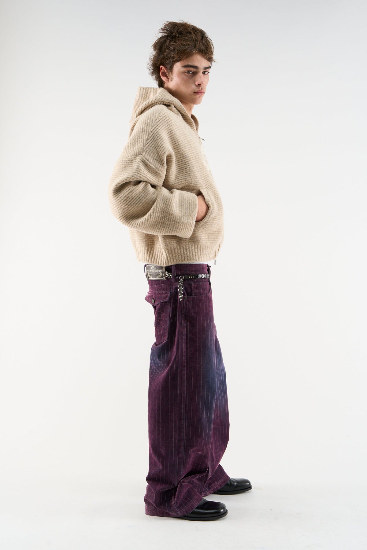 Roots Ecru Knit Zipper