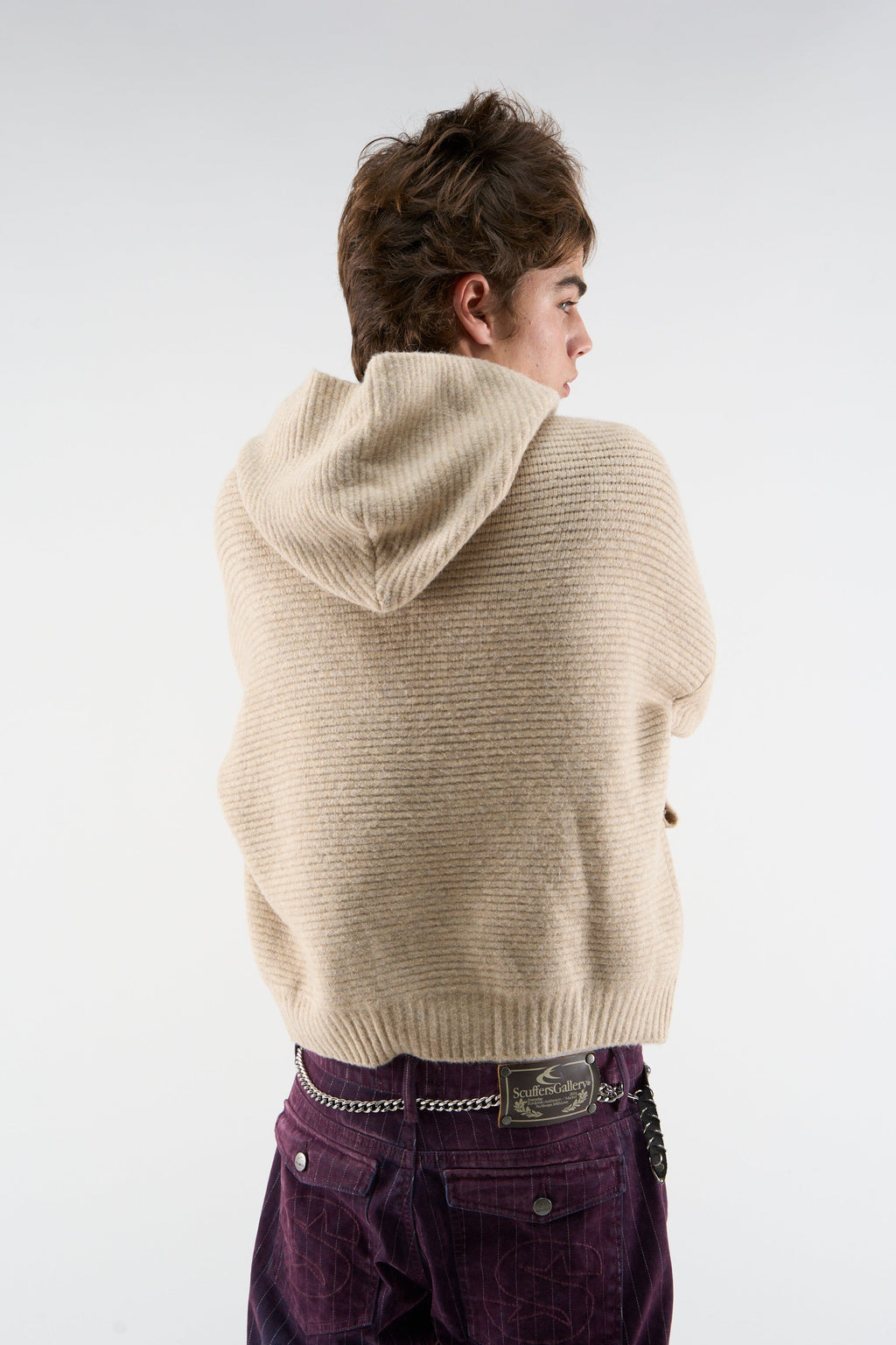 Roots Ecru Knit Zipper