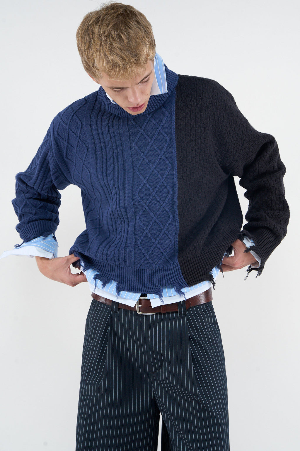 Split Blue Knit