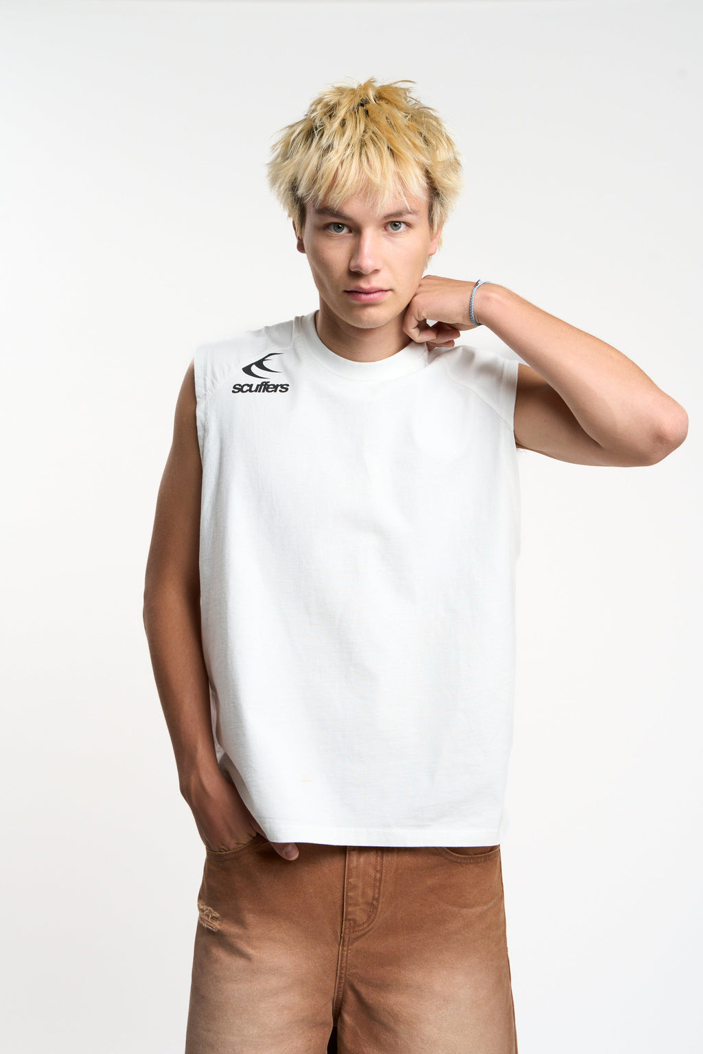 Under White T-Shirt