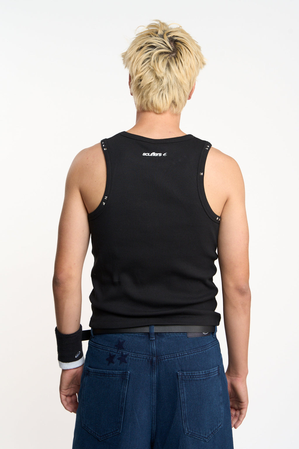 Studded Black Tank Top
