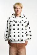 Raw Dots White Hoodie