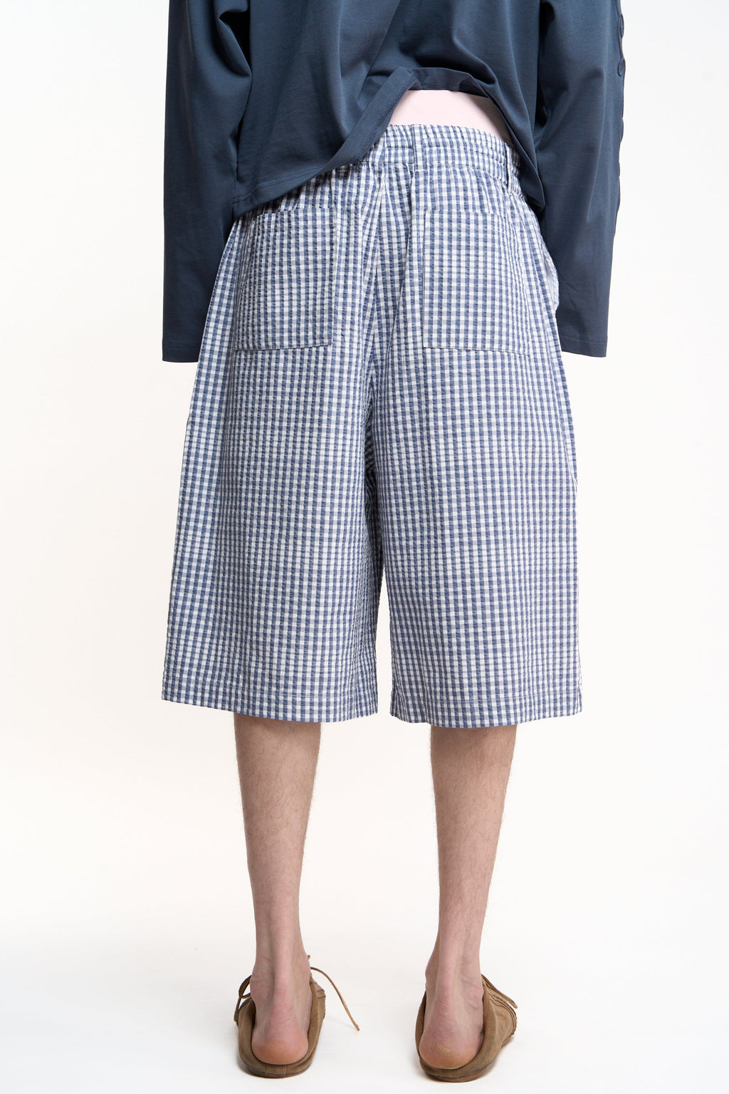 Donguan Blue Checkered Jorts