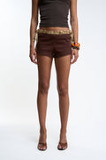 Selena Brown Mini Shorts
