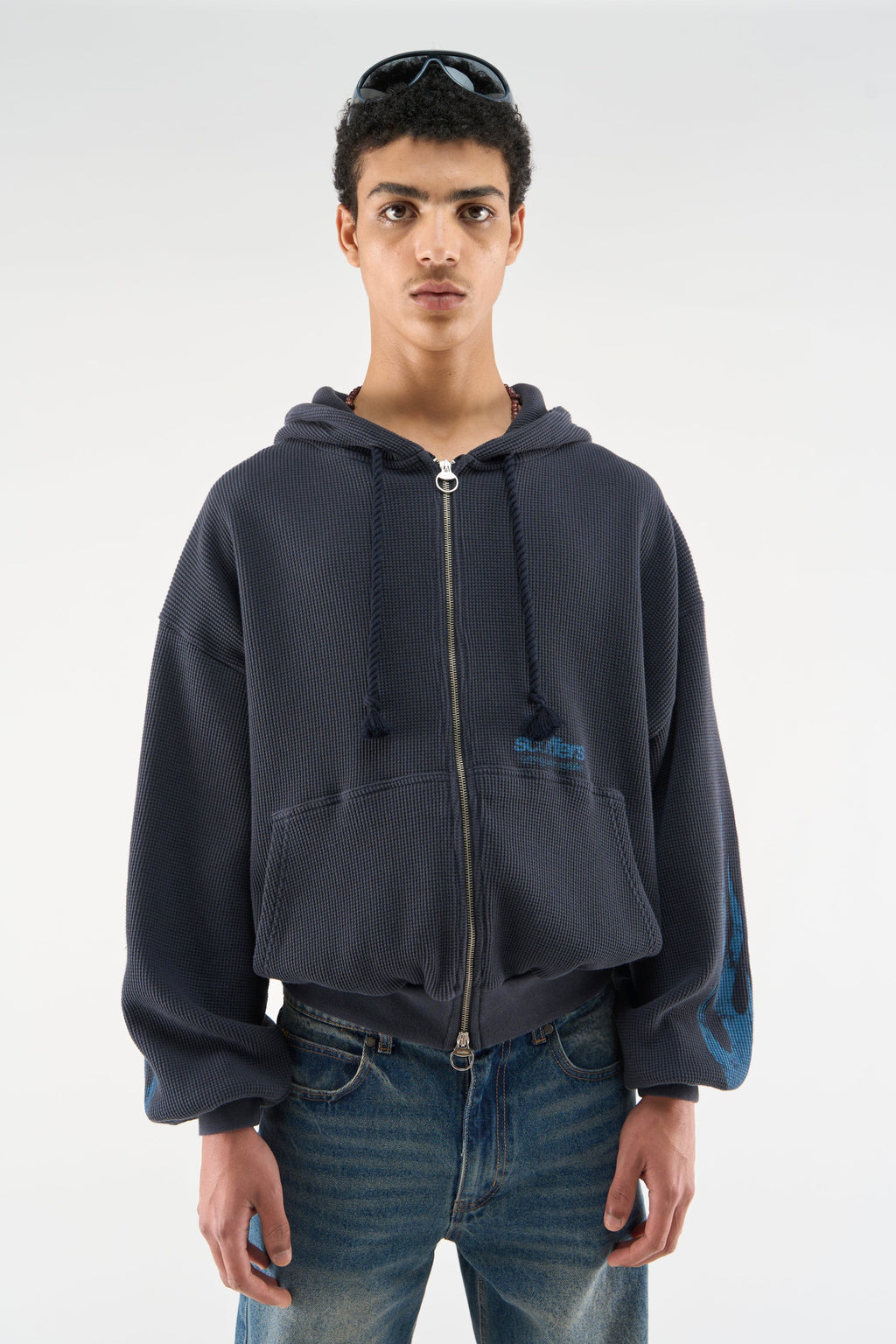 Flame Navy Zipper