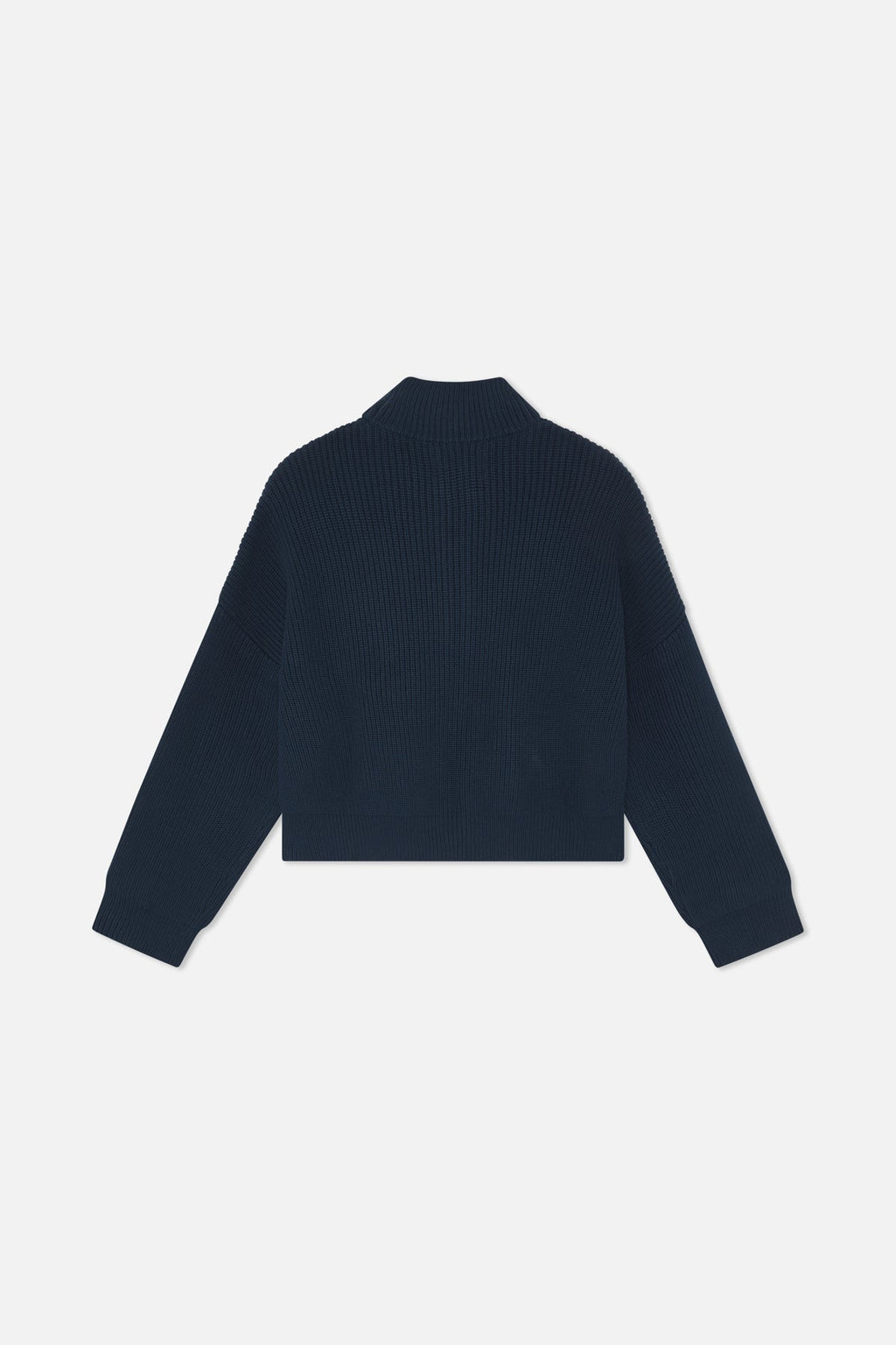 Ea Navy Blue Knit Zipper