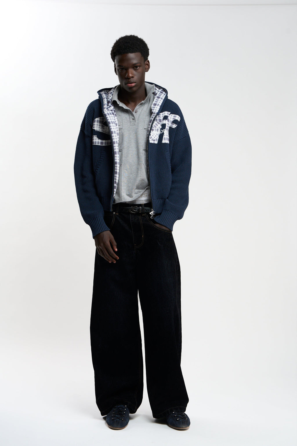 Brooks Navy Zipper Knit