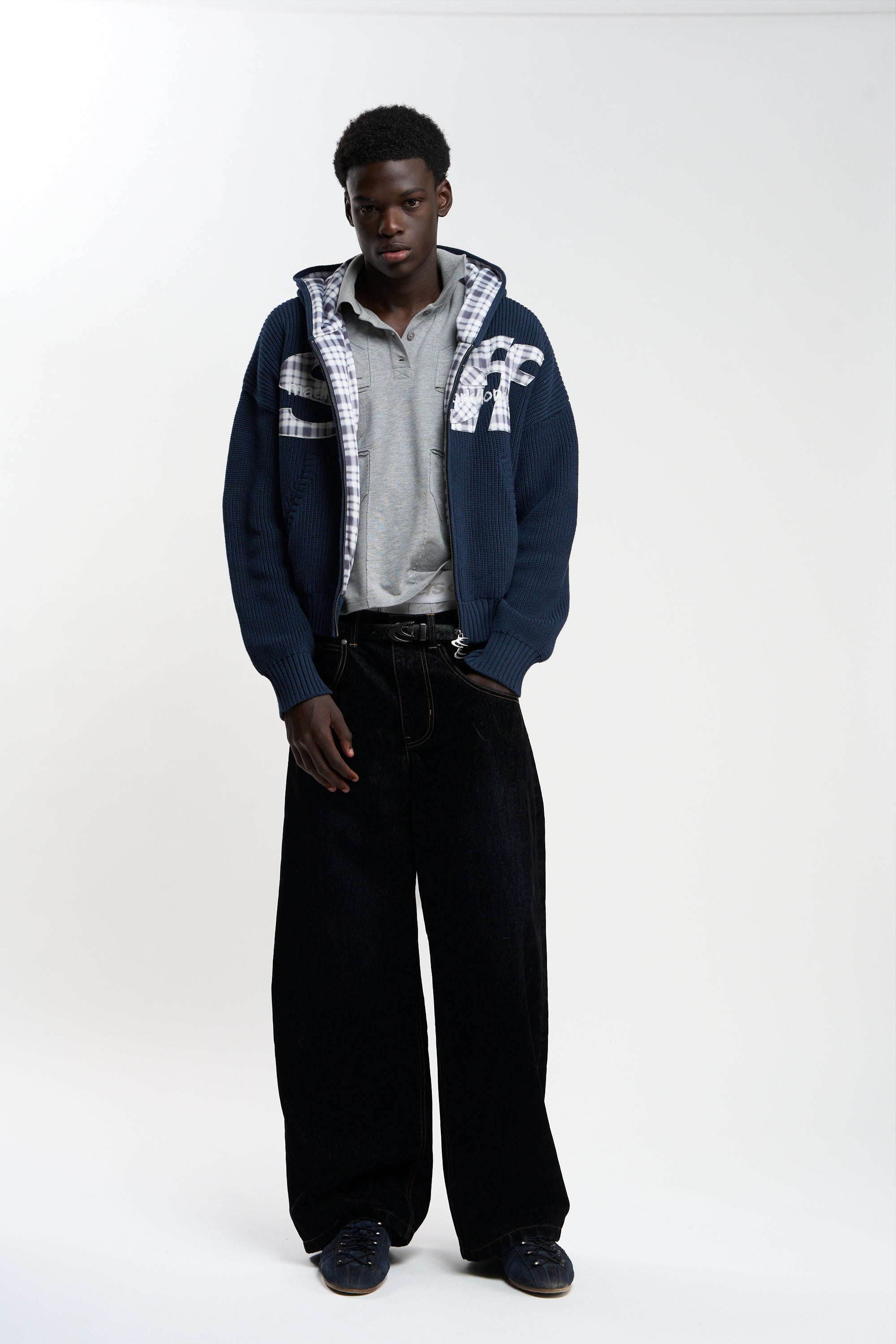 Brooks Navy Zipper Knit