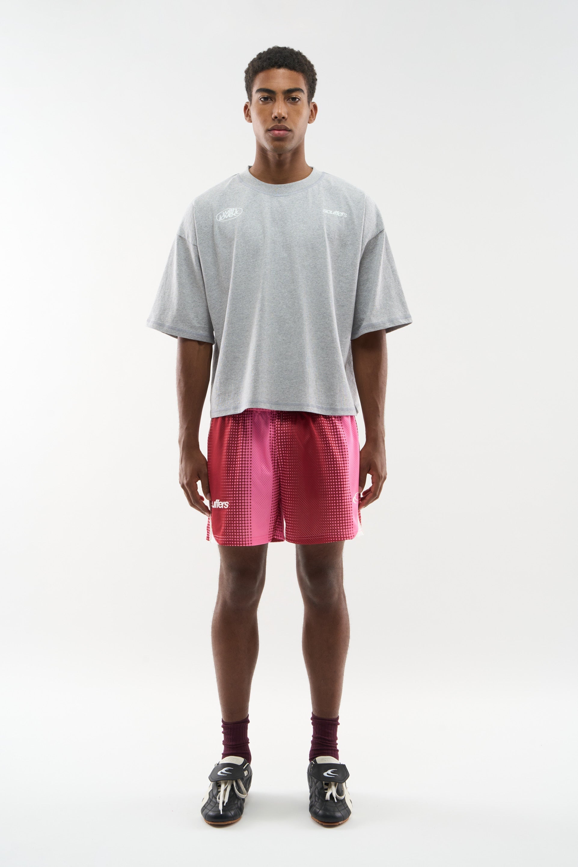 Frequency Red & Pink Shorts