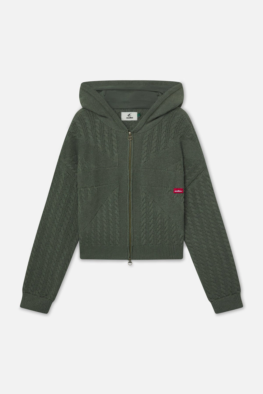 Flag Green Knit Zipper